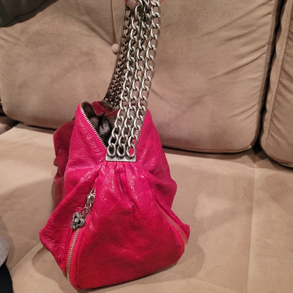 Betsey Johnson, Red Leather Shoulder Bag - Picture 2 of 8